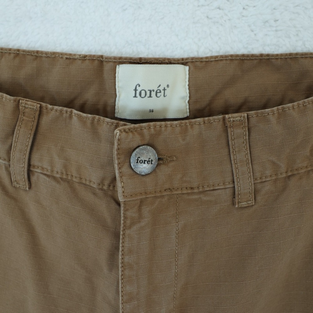 Foret Drip Cargo Pant Men's‎ 30 x 28 Burnt Khaki Cotton Straight Ripstop $160 - Picture 3 of 15